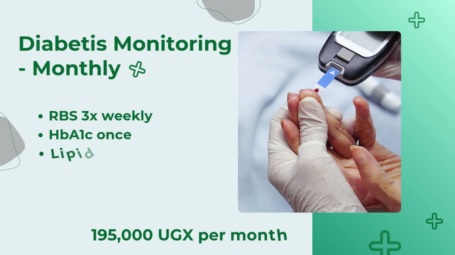 Diabetes monitoring package details