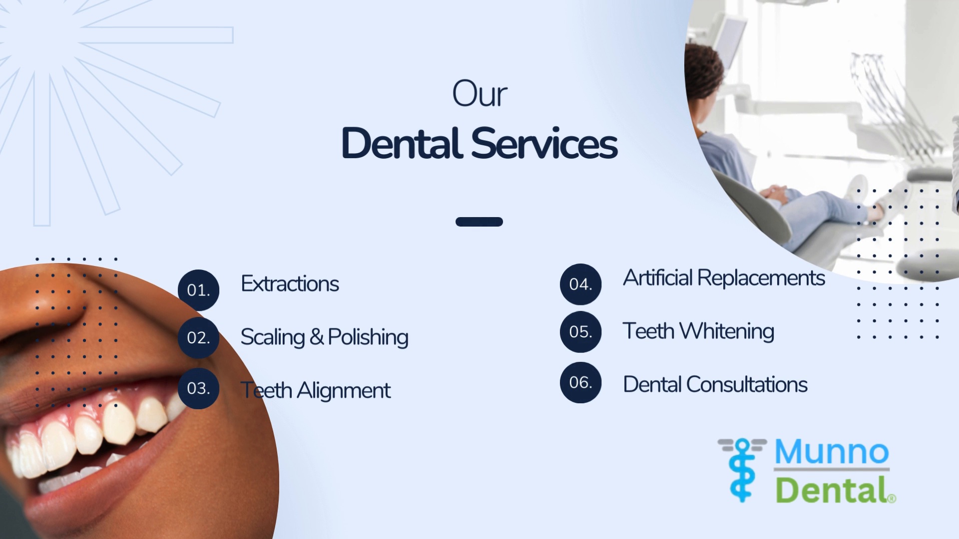 Dental consultations and treatments